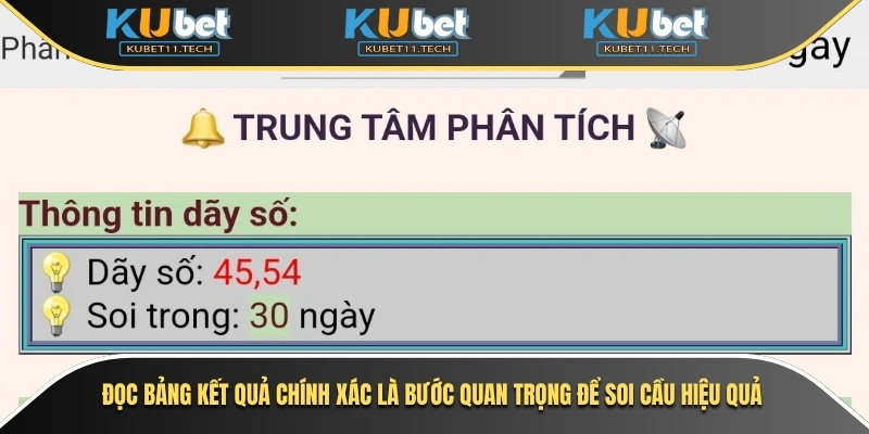 Đọc bảng kết quả chính xác là bước quan trọng để soi cầu hiệu quả