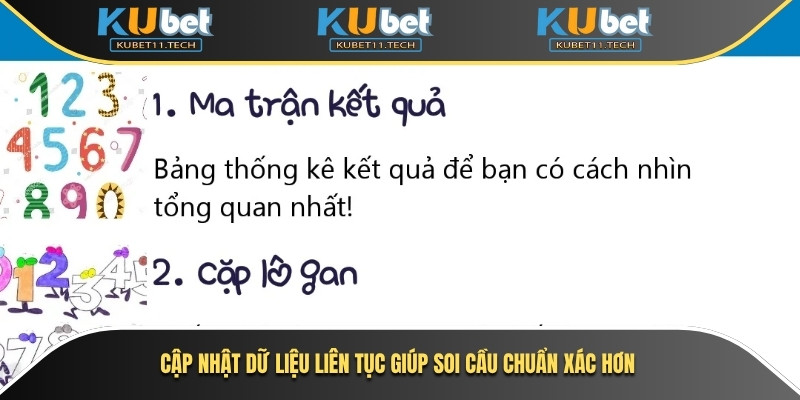Cập nhật dữ liệu liên tục giúp soi cầu chuẩn xác hơn